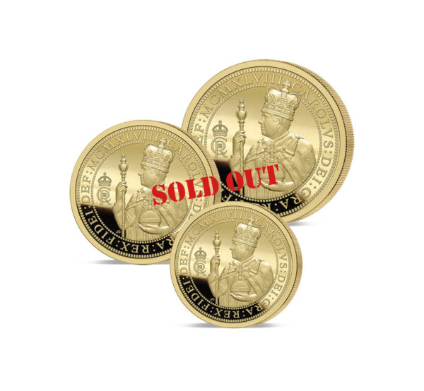 The 2023 King Charles III 75th Birthday Gold Fractional Sovereign Set